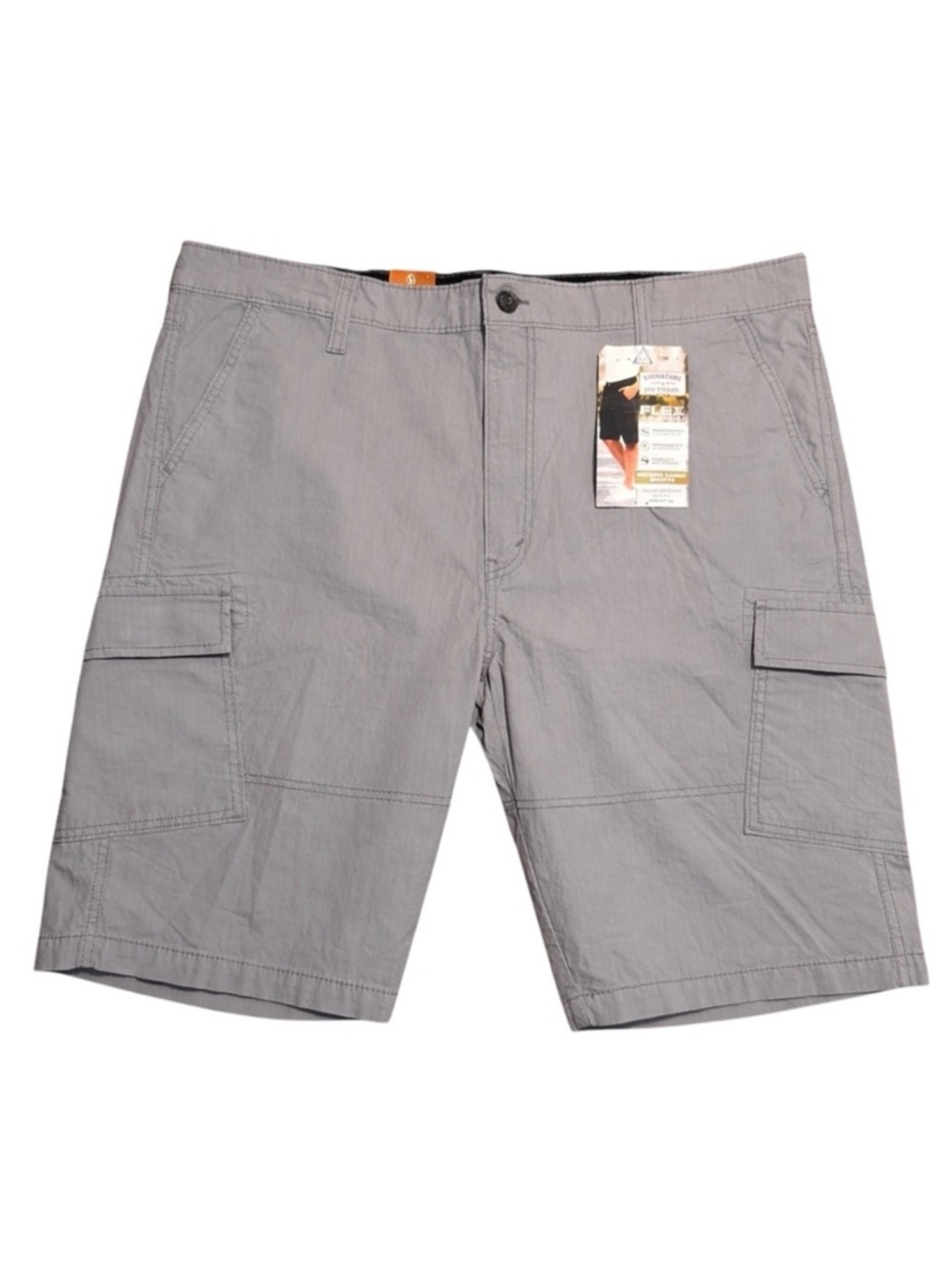 🚨BOGO FREE Men's Gray Modern Flex Performance Cargo Shorts Size 42 NWT